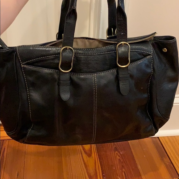 Tumi Black Leather Tote Bag - Picture 3 of 7